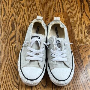 Converse Light Gray Slip-On Sneakers